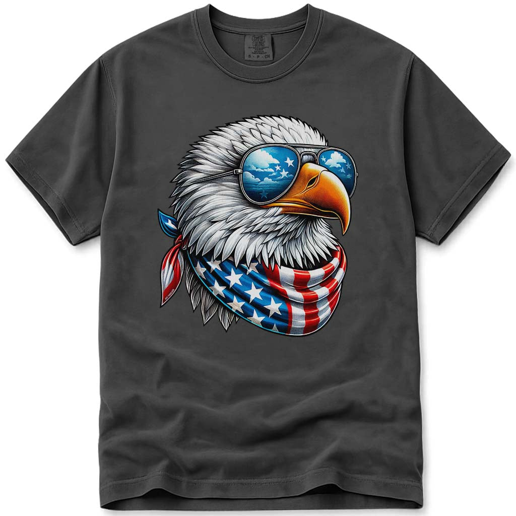 Cool USA Flag American Eagle 4th Of July T Shirt - Pepper