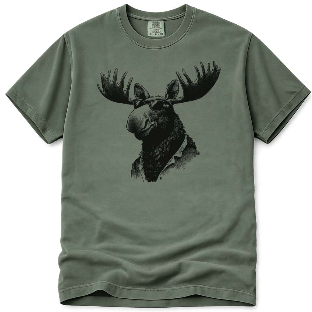 Cool Moose T Shirt - Moss