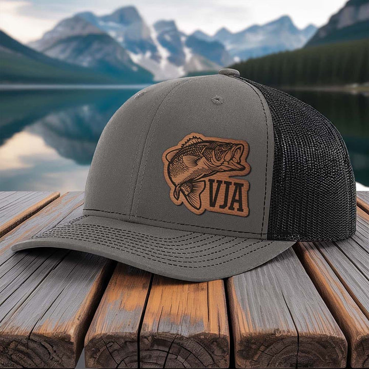 Personalized Fishing Hat, Custom Monogram Hat for Bass Fishermen