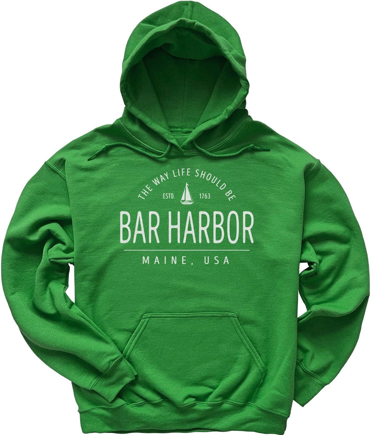 Cute Coastal Sailboat Bar Harbor Maine Hoodie