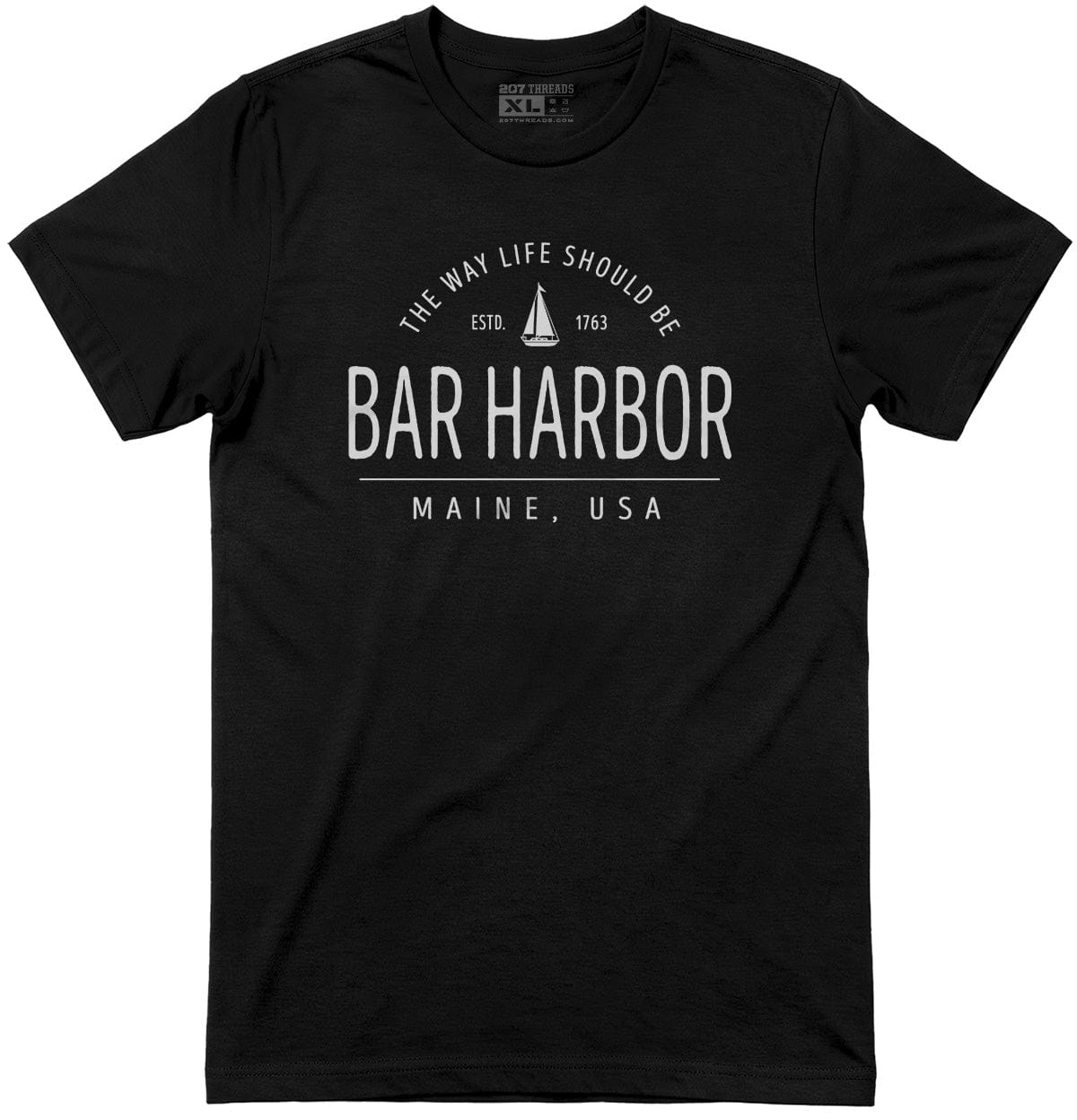 Cute Coastal Sailboat Bar Harbor Maine T-Shirt