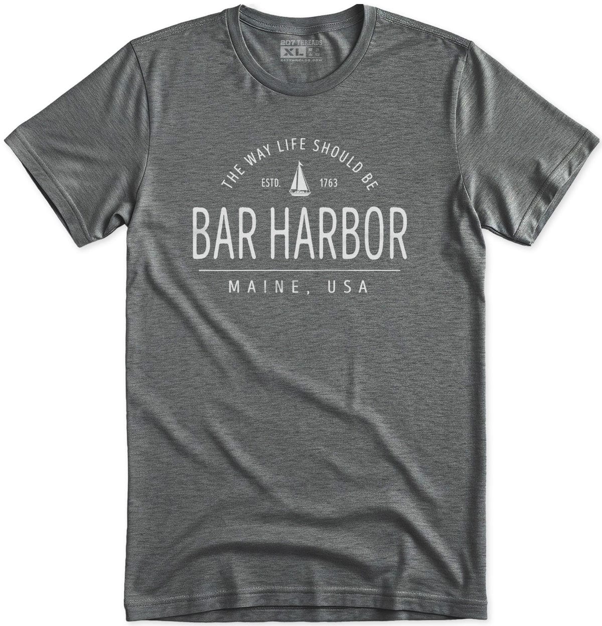 Cute Coastal Sailboat Bar Harbor Maine T-Shirt