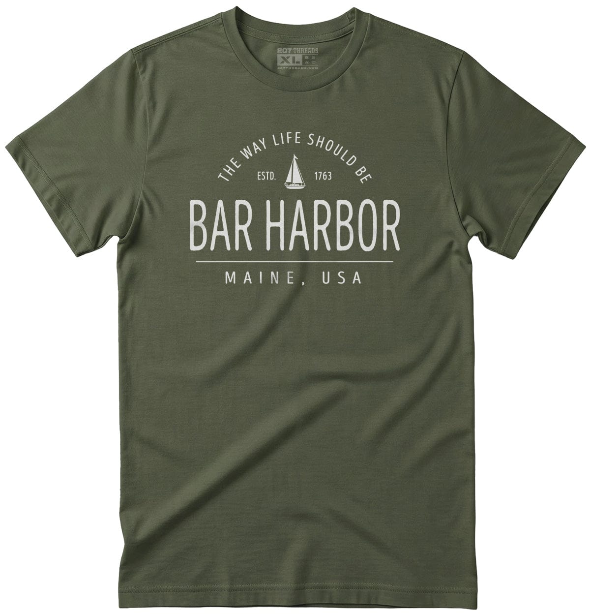 Cute Coastal Sailboat Bar Harbor Maine T-Shirt