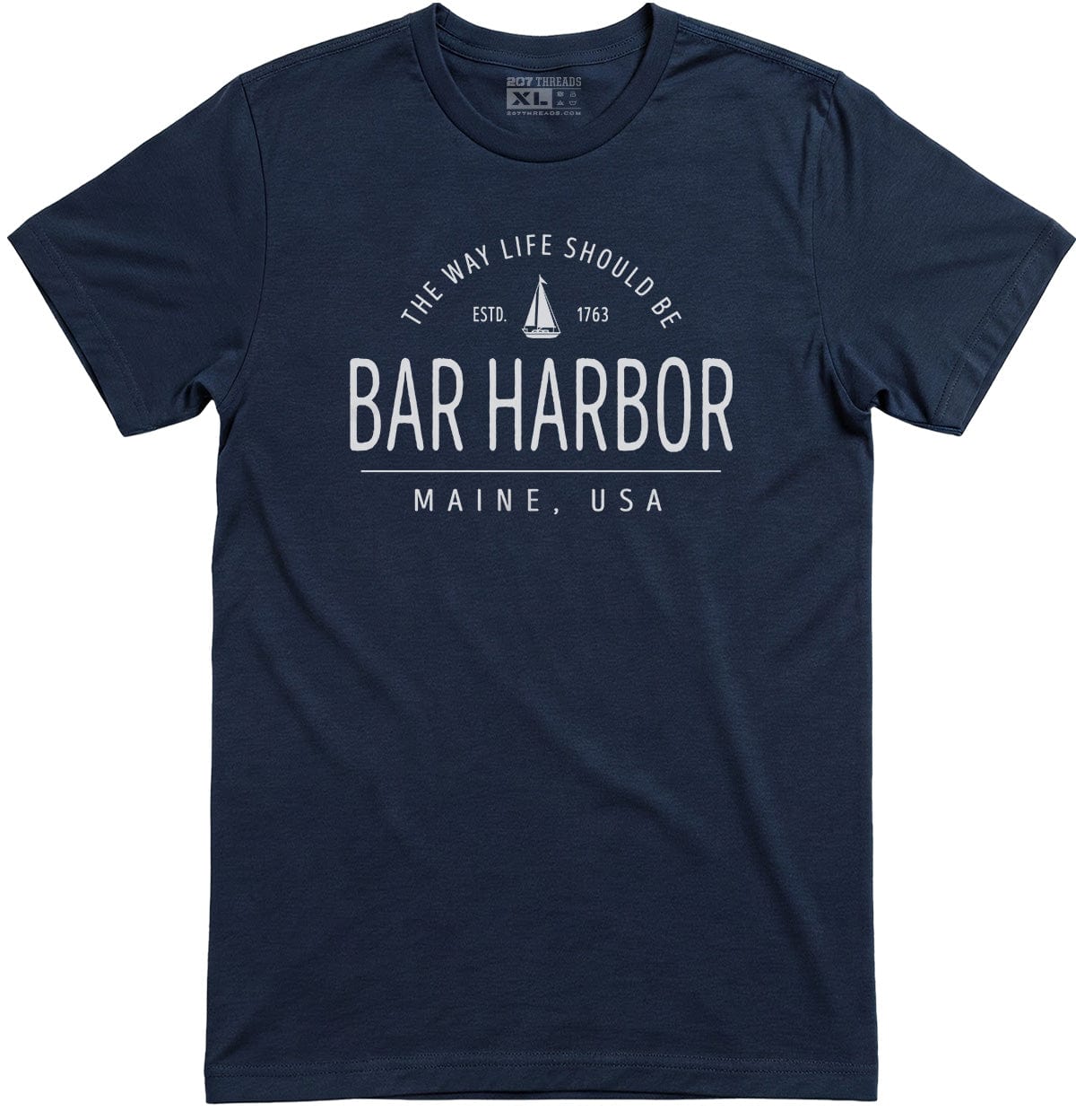 Cute Coastal Sailboat Bar Harbor Maine T-Shirt