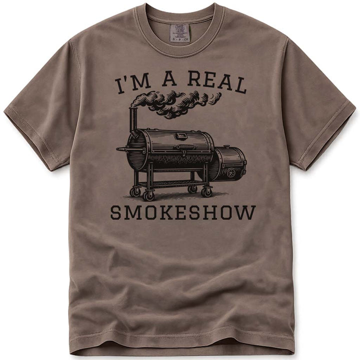 Dad Smokeshow Meat Smoker T-Shirt - Espresso