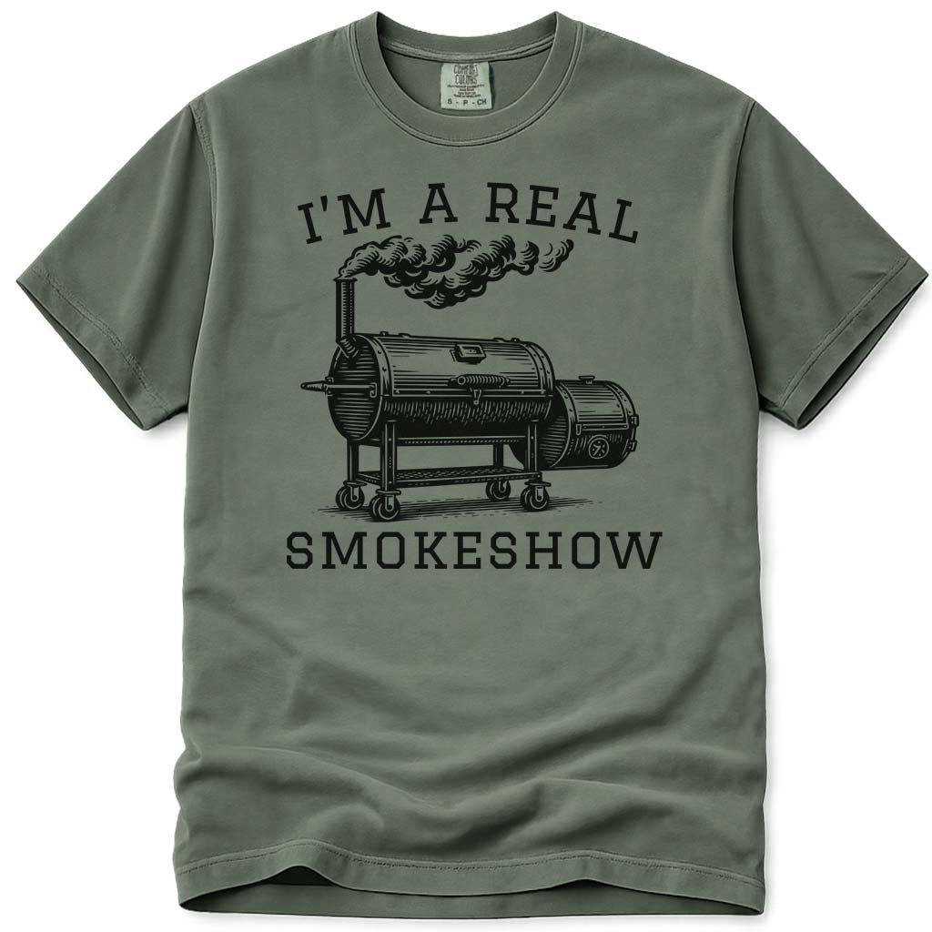 Dad Smokeshow Meat Smoker T-Shirt - Moss