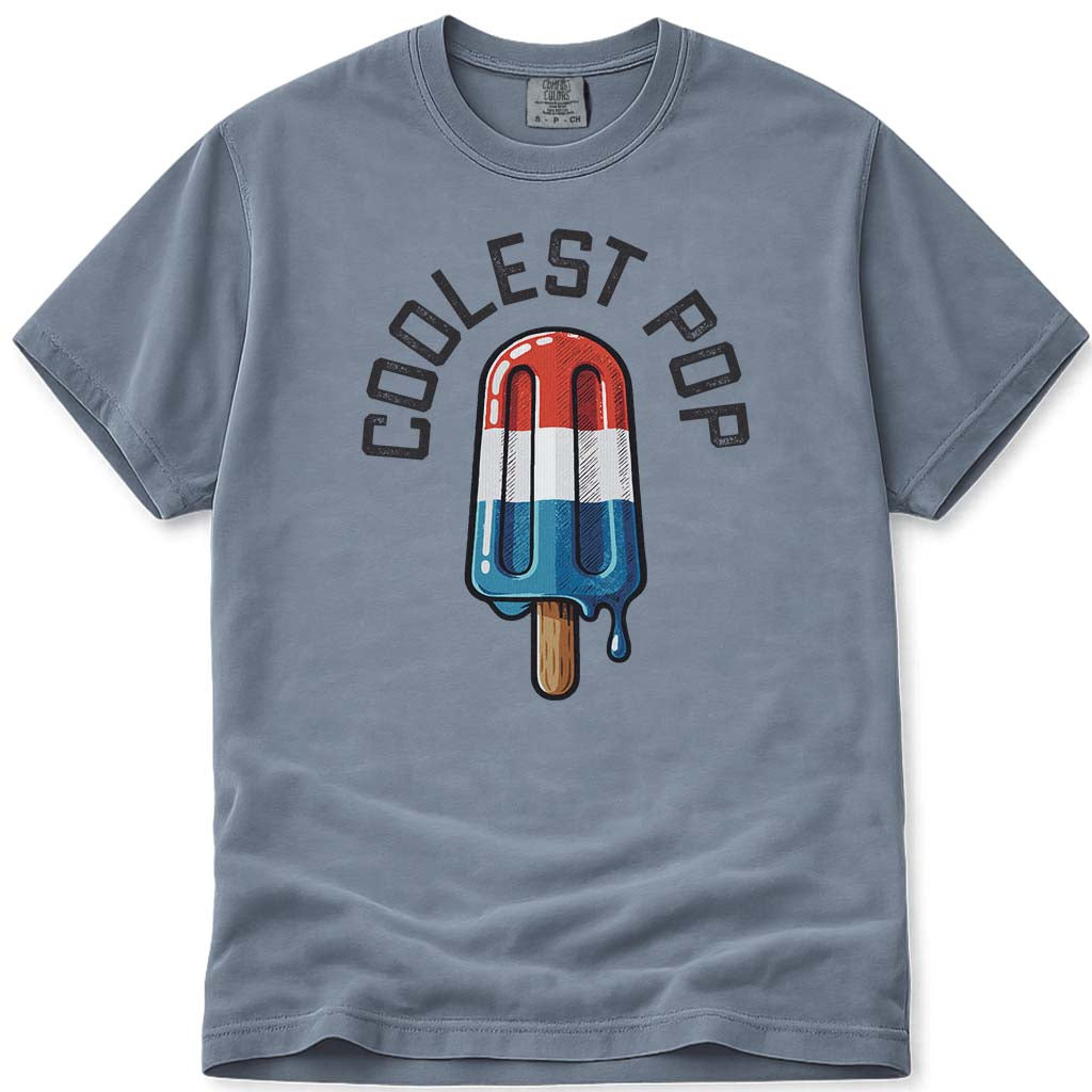 Dad The Coolest Pop Funny Shirt - Blue Jean