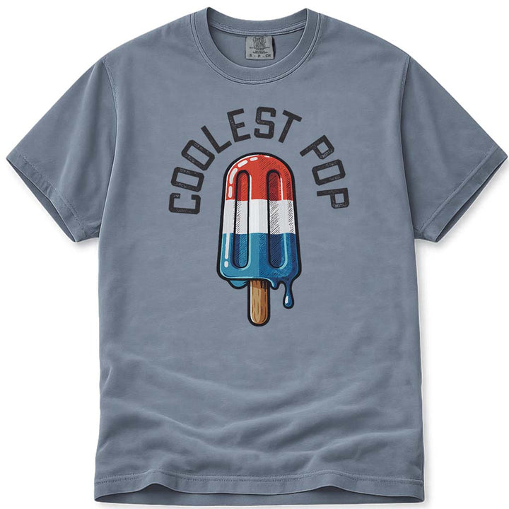 Dad The Coolest Pop Funny Shirt - Blue Jean