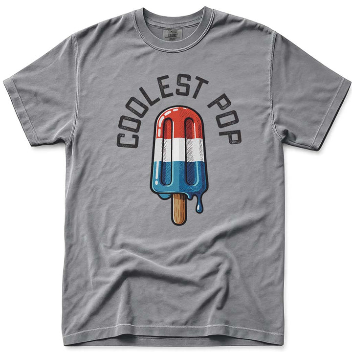 Dad The Coolest Pop Funny Shirt - Grey
