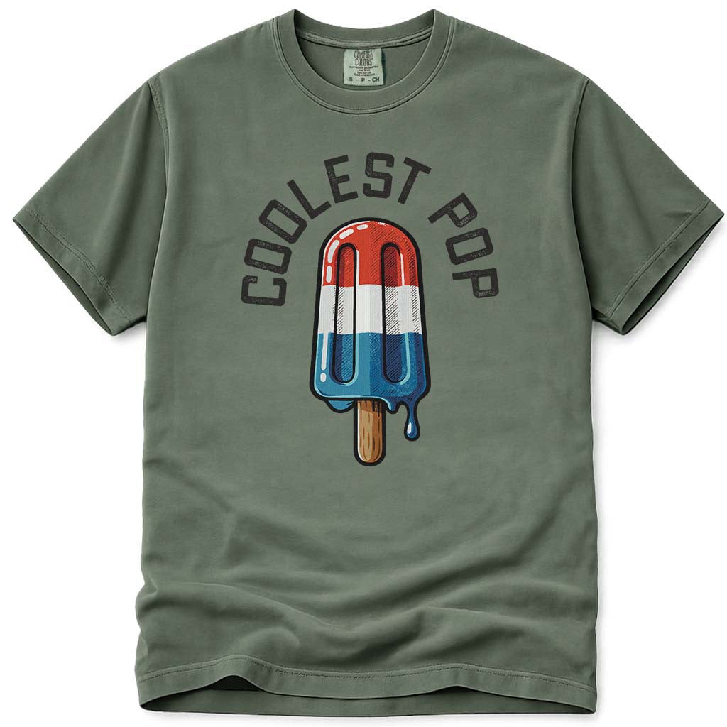Dad The Coolest Pop Funny Shirt - Moss