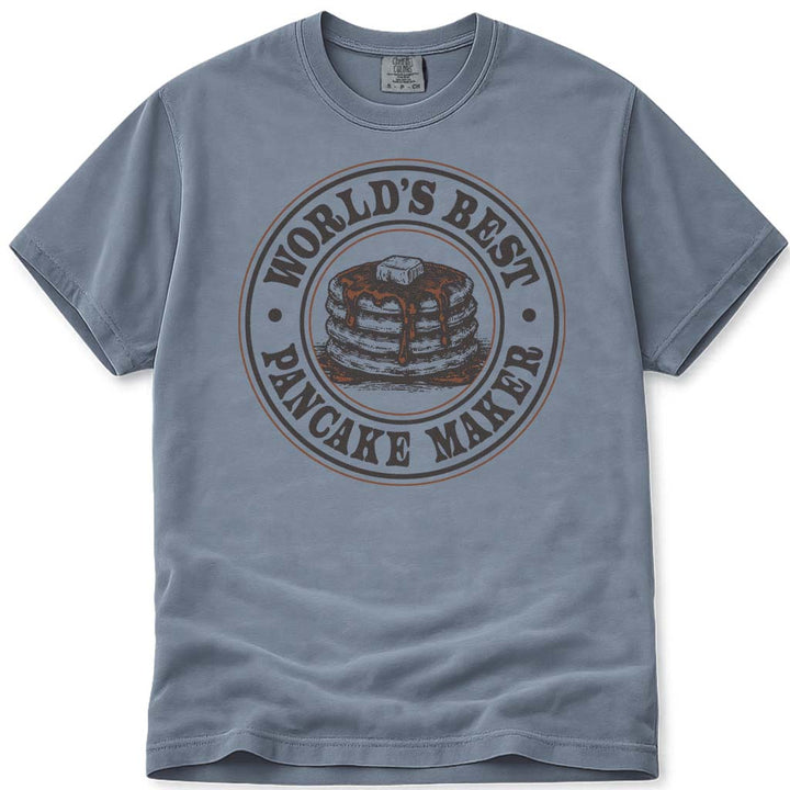 World's Best Pancake Maker Dad Tee - Blue Jean