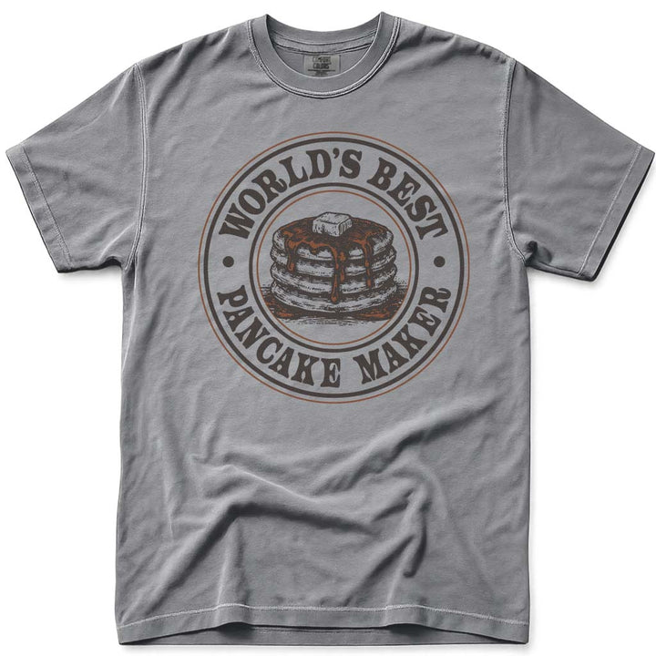 World's Best Pancake Maker Dad Tee - Grey