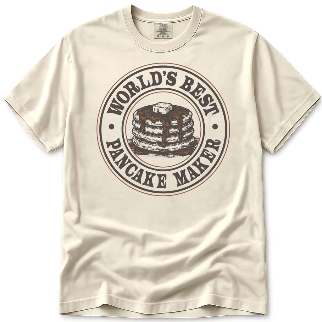 World's Best Pancake Maker Dad Tee - Ivory