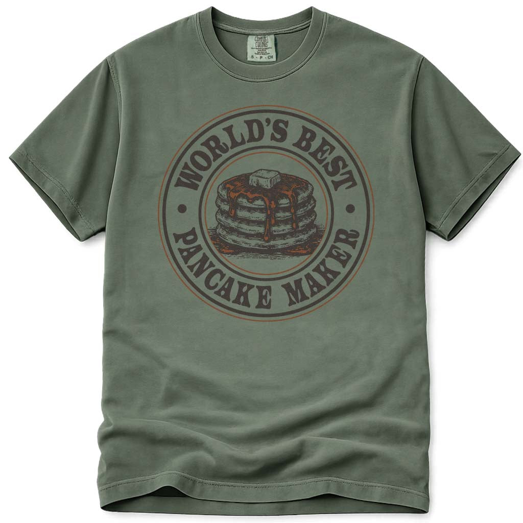 World's Best Pancake Maker Dad Tee - Moss
