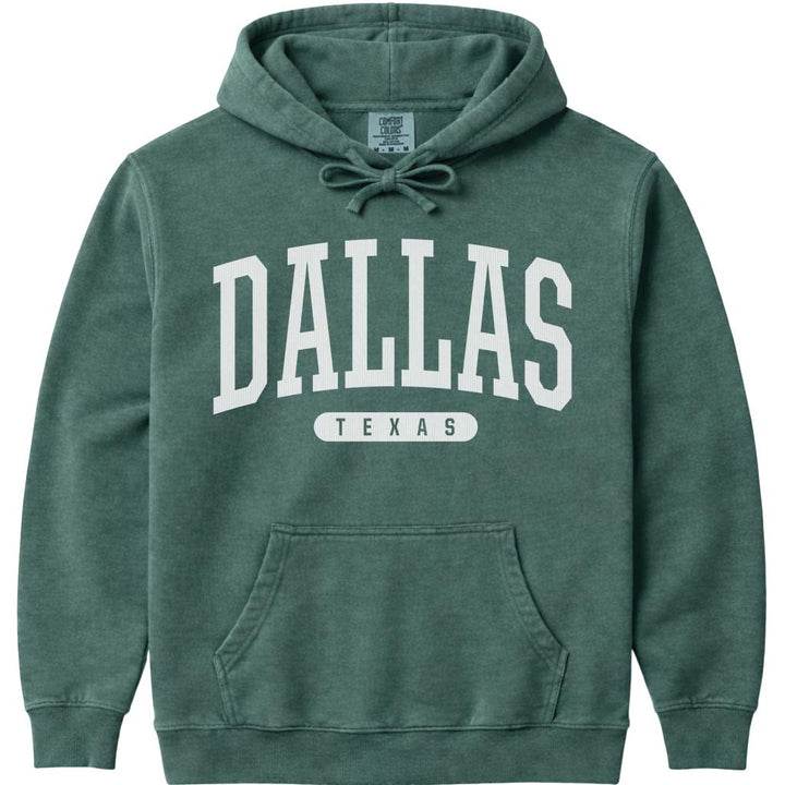 Dallas Texas Hooded Sweatshirt - Blue Spruce