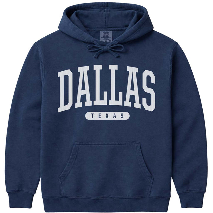 Dallas Texas Hooded Sweatshirt - Navy