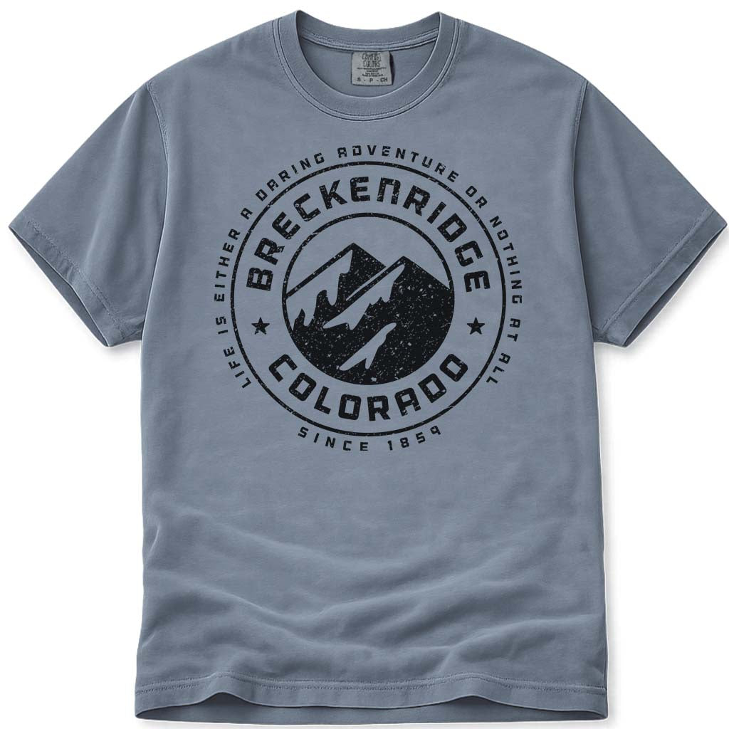 Daring Adventure Breckenridge Colorado Tee T Shirt - Blue Jean