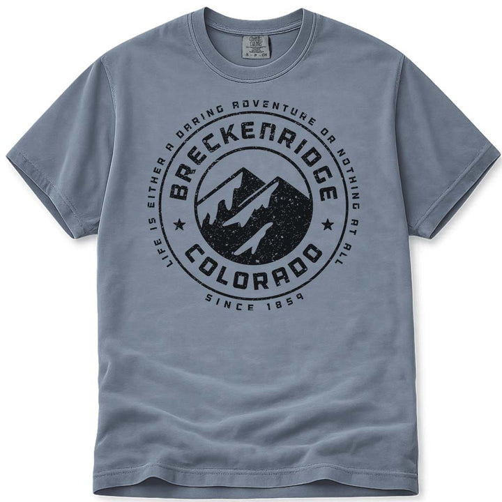 Daring Adventure Breckenridge Colorado Tee T Shirt - Blue Jean