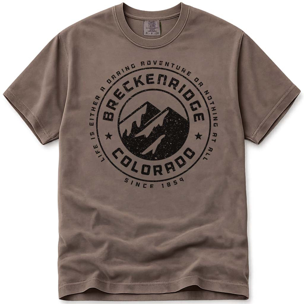 Daring Adventure Breckenridge Colorado Tee T Shirt - Espresso