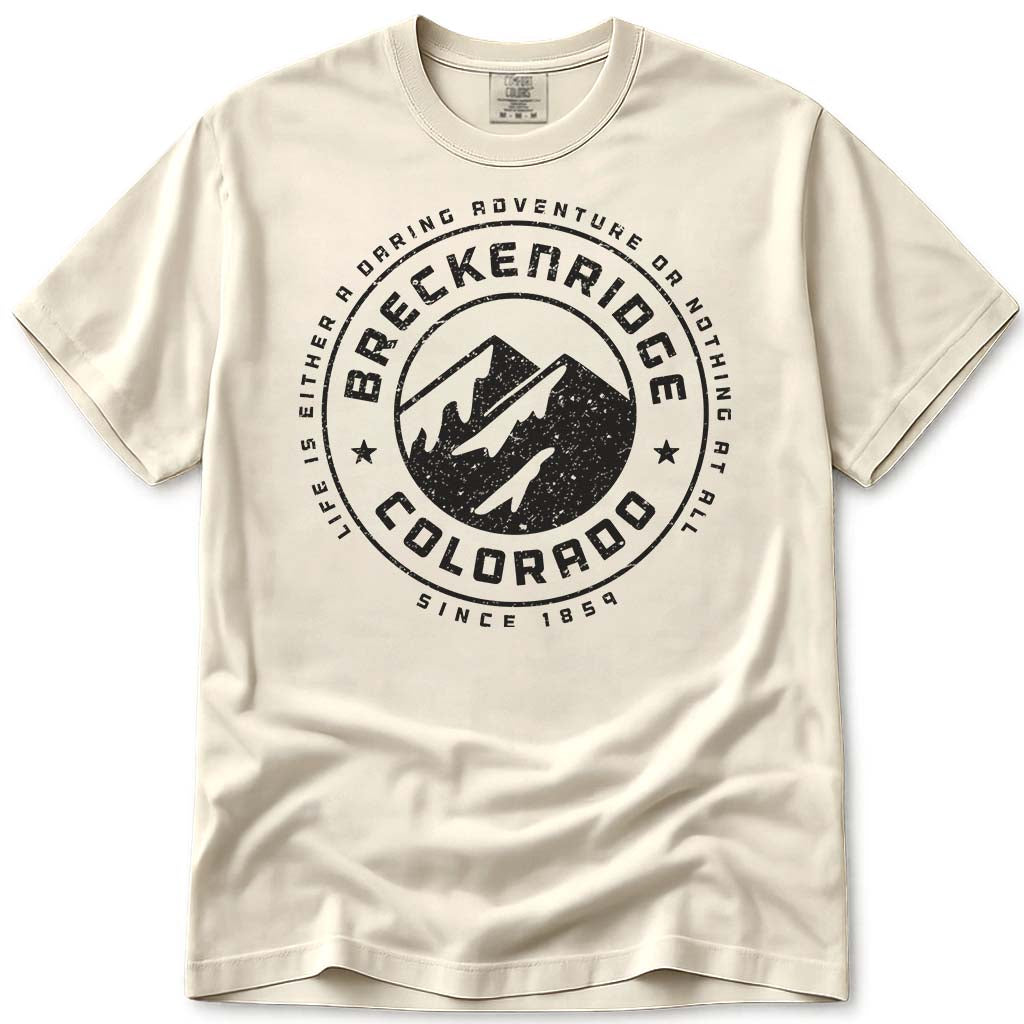 Daring Adventure Breckenridge Colorado Tee T Shirt - Ivory