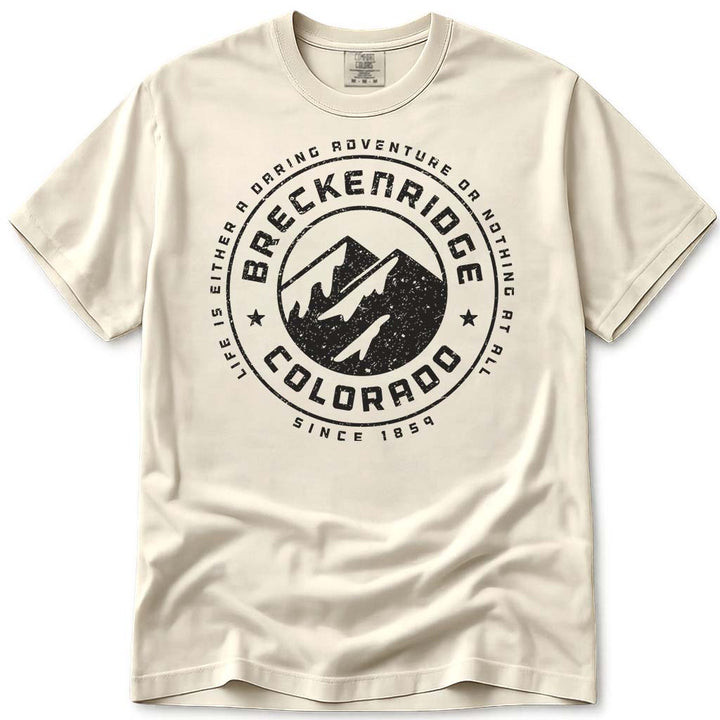 Daring Adventure Breckenridge Colorado Tee T Shirt - Ivory