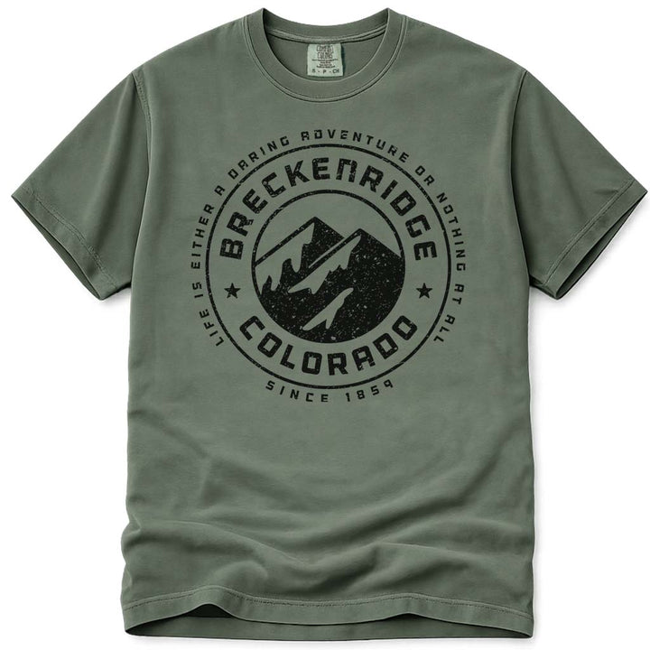 Daring Adventure Breckenridge Colorado Tee T Shirt - Moss