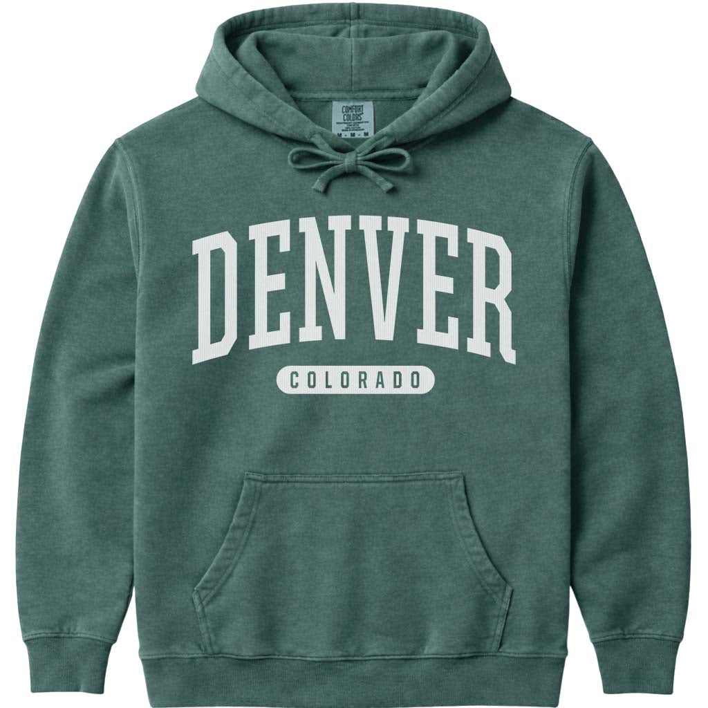 Denver Colorado Hoodie Sweatshirt - Blue Spruce