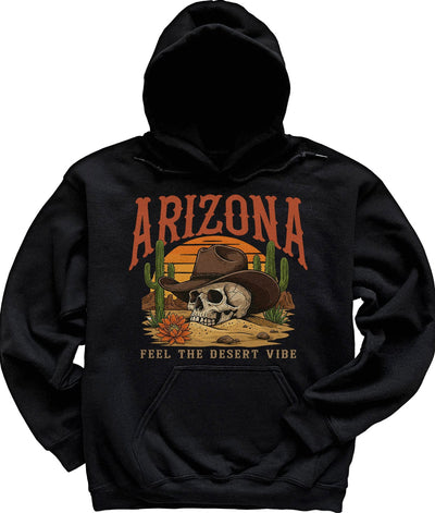 Black Desert Skull Cowboy Arizona Hoodie