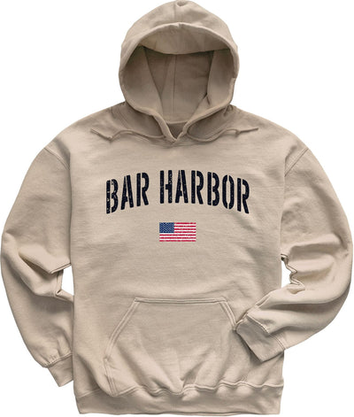 Distressed Stencil USA Vintage Bar Harbor Hoodie