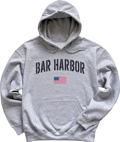 Distressed Stencil USA Vintage Bar Harbor Hoodie