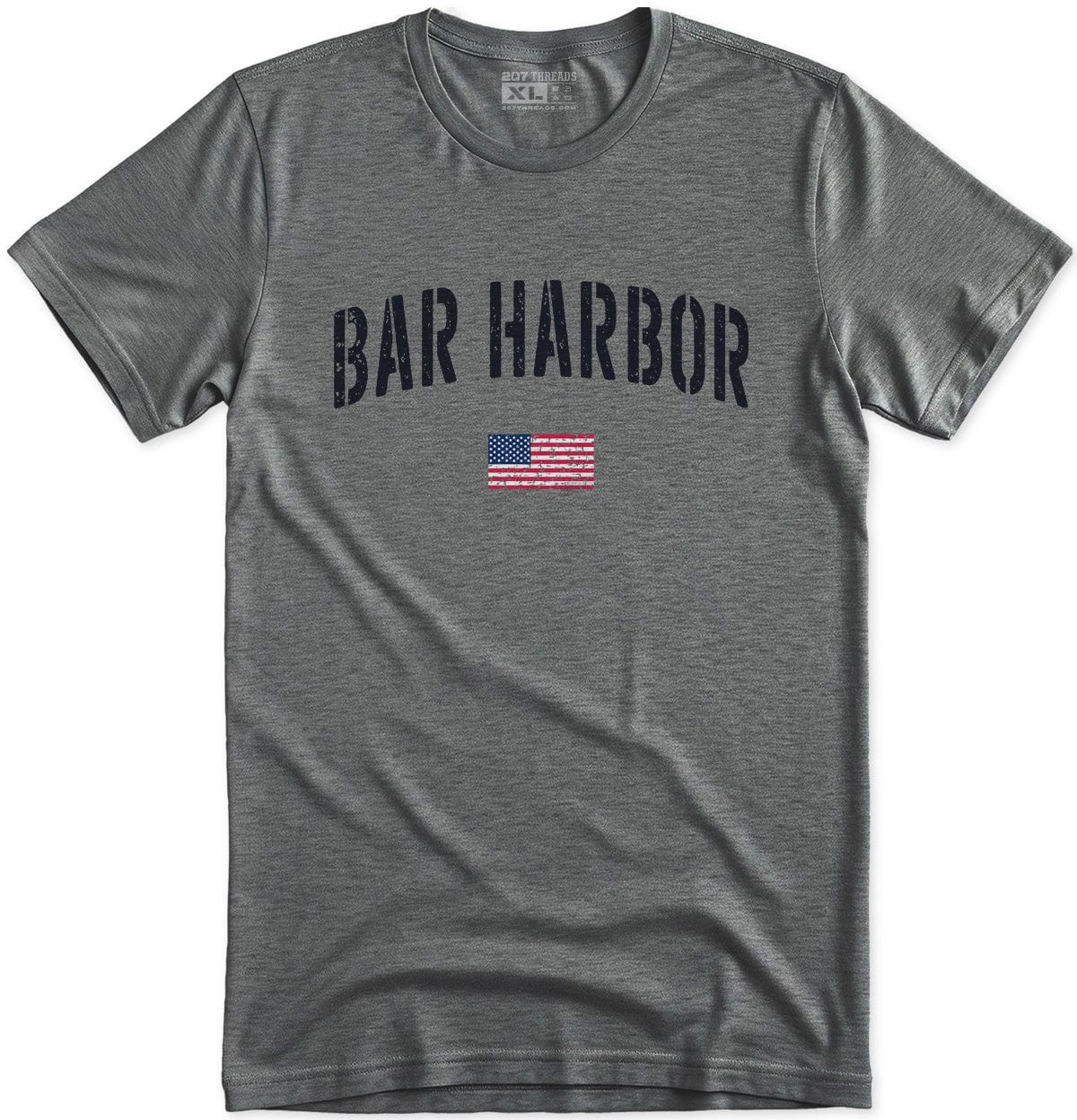 Distressed Stencil USA Vintage Bar Harbor T-Shirt