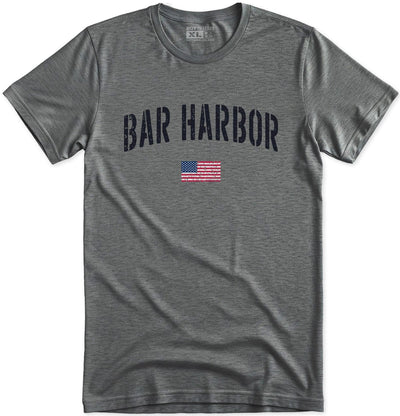 Distressed Stencil USA Vintage Bar Harbor T-Shirt