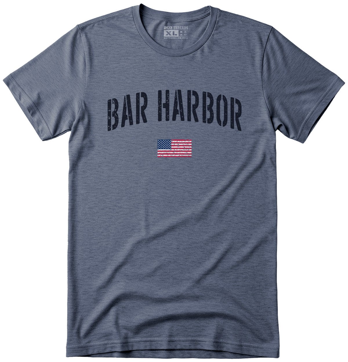 Distressed Stencil USA Vintage Bar Harbor T-Shirt