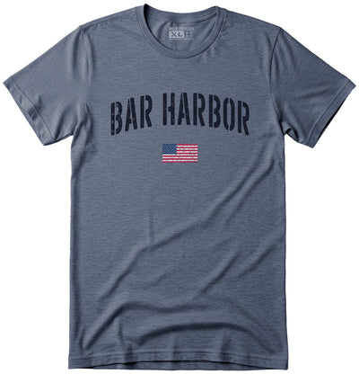 Distressed Stencil USA Vintage Bar Harbor T-Shirt