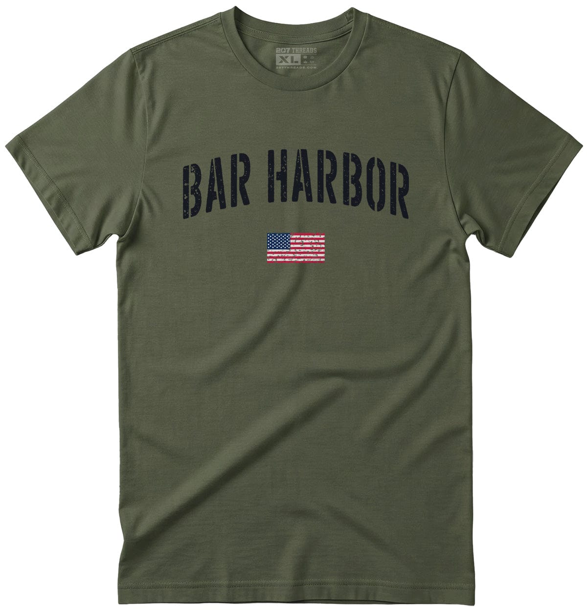Distressed Stencil USA Vintage Bar Harbor T-Shirt