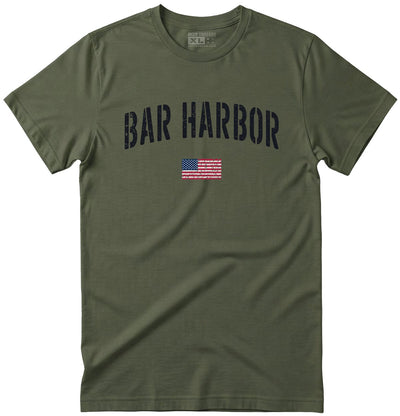 Distressed Stencil USA Vintage Bar Harbor T-Shirt