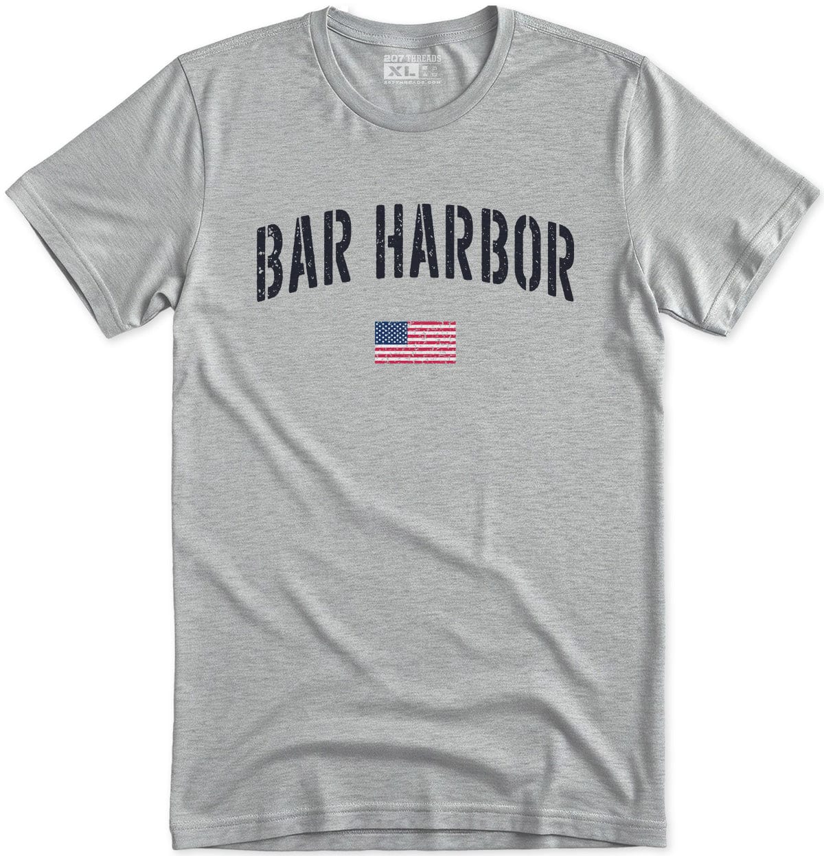 Distressed Stencil USA Vintage Bar Harbor T-Shirt