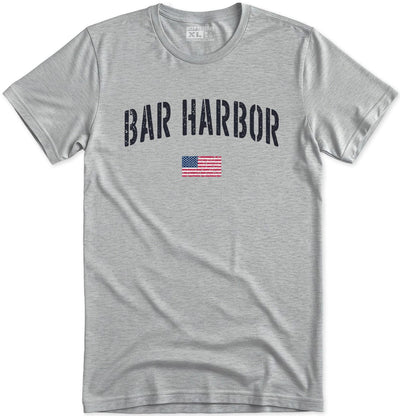 Distressed Stencil USA Vintage Bar Harbor T-Shirt
