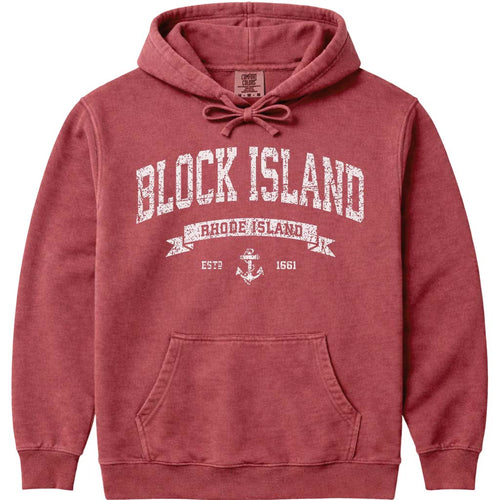 Distressed Vintage Block Island Hoodie
