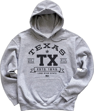 Grey Don't Mess With Texas Hoodie