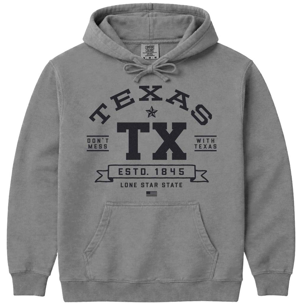 Don't Mess With Texas Hoodie Sweatshirt - Grey