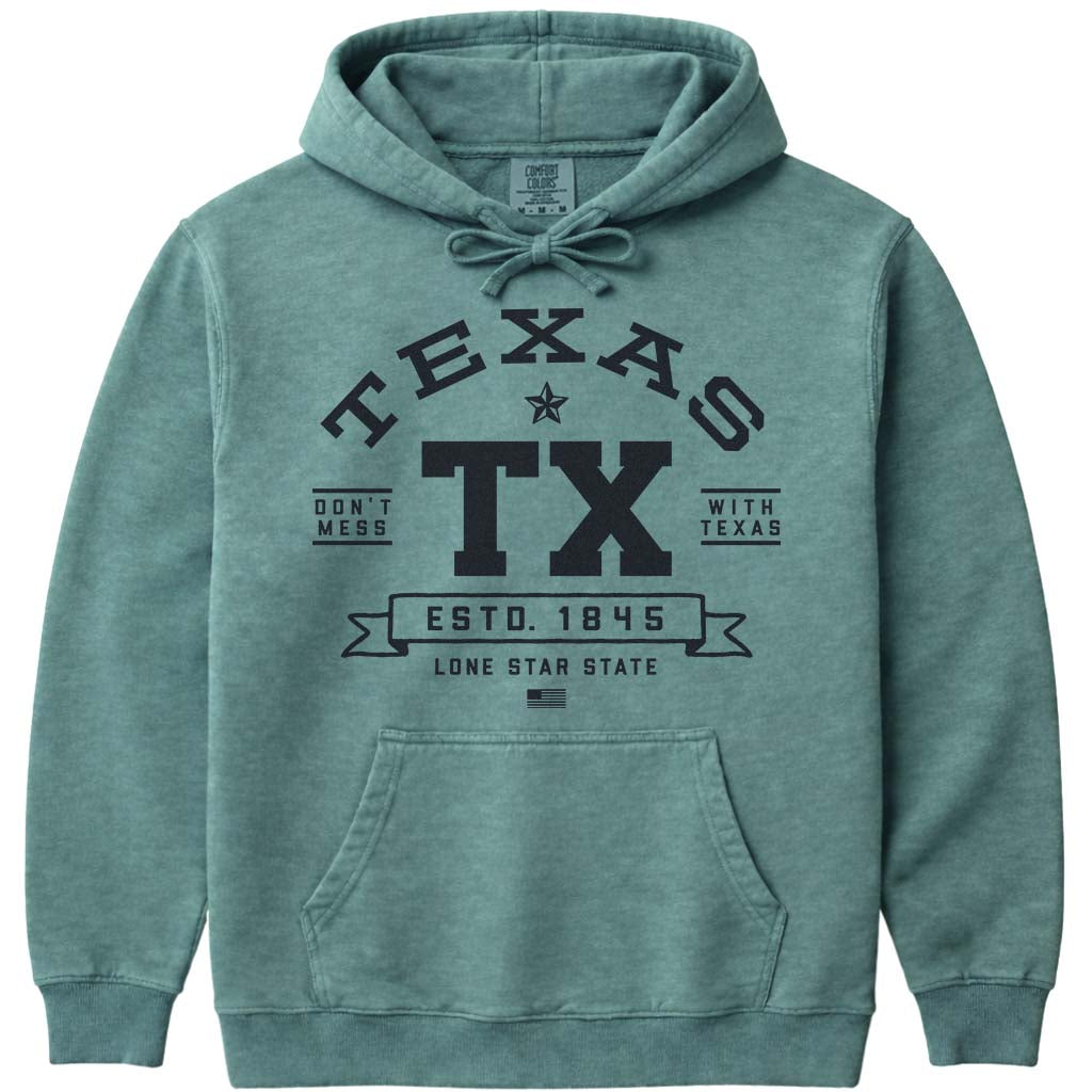 Don't Mess With Texas Hoodie Sweatshirt - Light Green