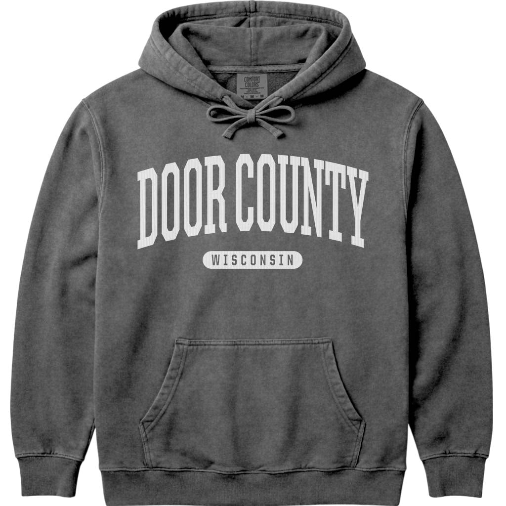 Door County Wisconsin Hoodie - Pepper