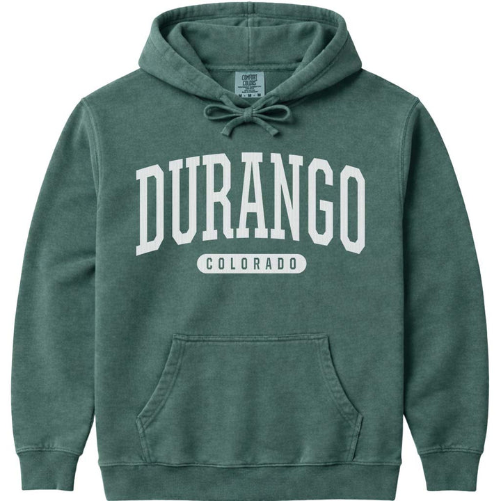Durango Colorado Hoodie Sweatshirt - Blue Spruce