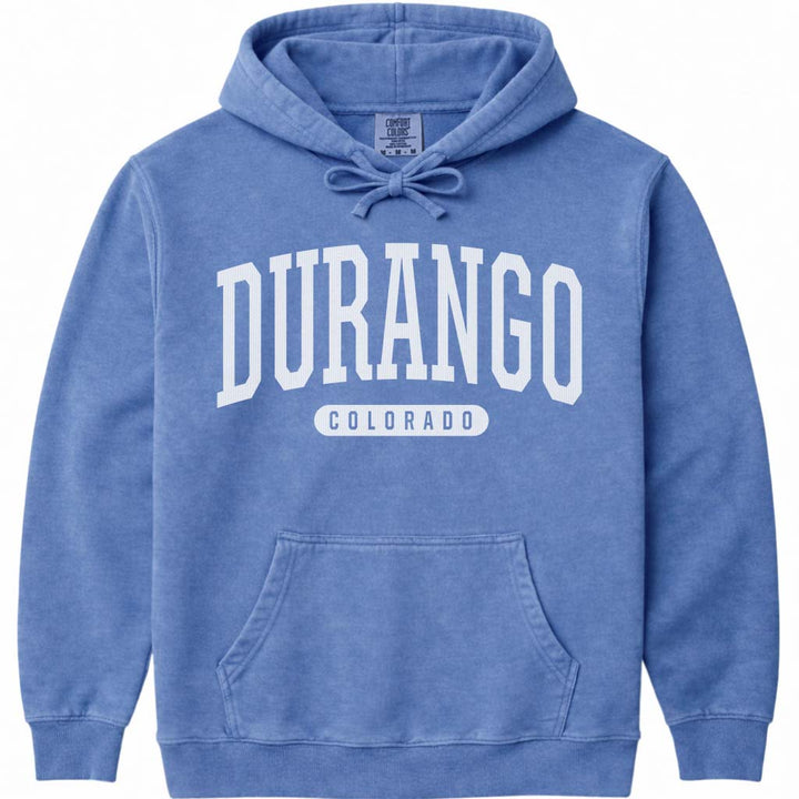 Durango Colorado Hoodie Sweatshirt - Flo Blue