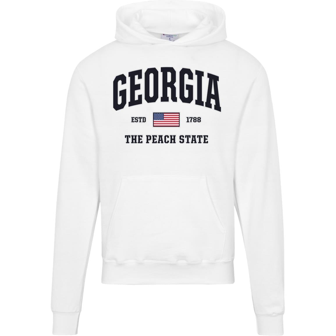 USA Flag Georgia Hoodie - Patriotic GA Champion Sweatshirt