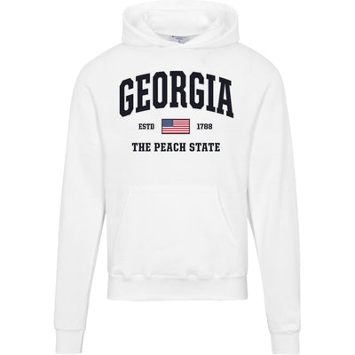 USA Flag Georgia Hoodie - Patriotic GA Champion Sweatshirt