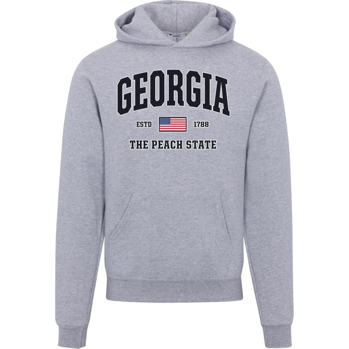 USA Flag Georgia Hoodie - Patriotic GA Champion Sweatshirt