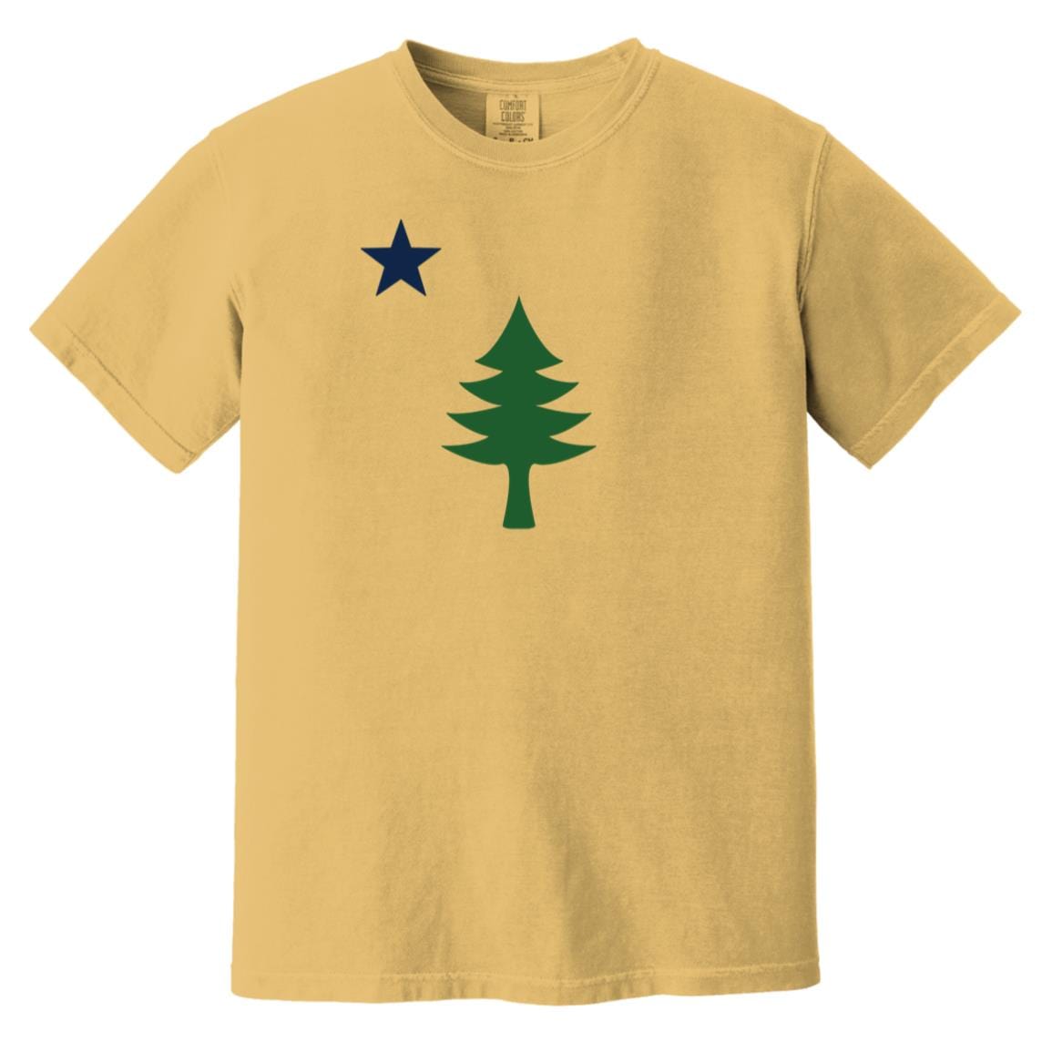 Maine 1901 Flag Tree & Star Oversized T-Shirt