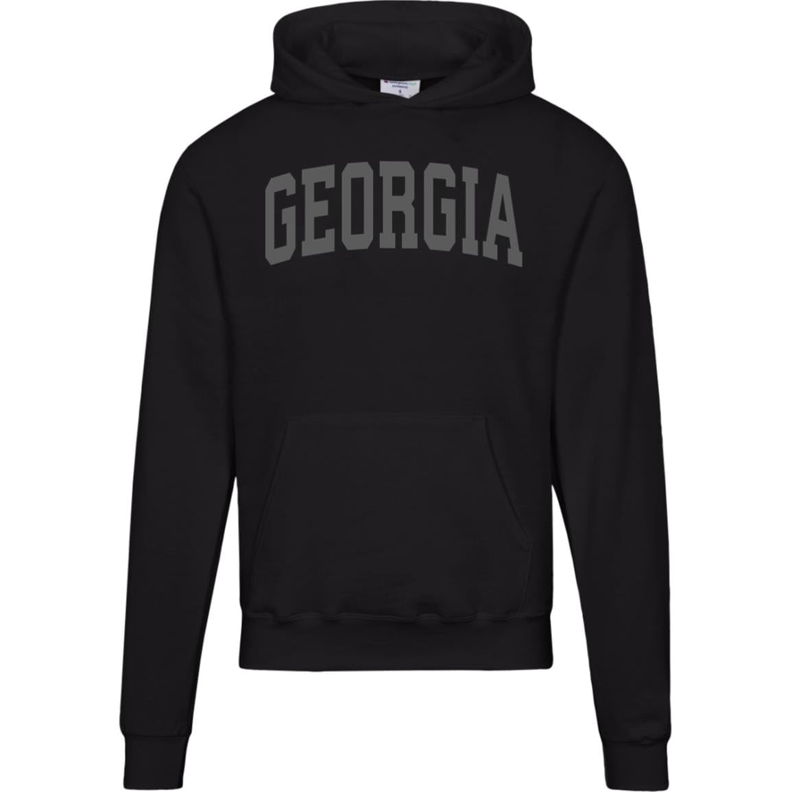 College Style Georgia Hoodie - GA Blackout Champion Sweatshirt